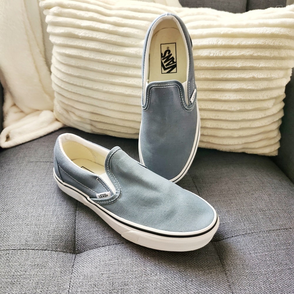 Vans Charcoal Gray Slip Ons